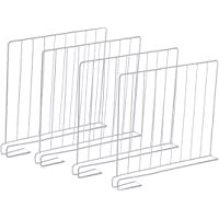 K9CK Separadores de Estantería- 4 Piezas Separadores XL para Organizar Armarios y Estanterías- Blanco- Metálicos- 32.5…